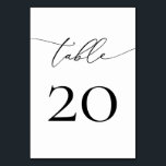 Minimalistische Kalligraphie-Zahlen in Schwarz und Tischnummer<br><div class="desc">Schön,  elegant,  modern und minimalistisch,  Tischnummer-Karte. Vollständig anpassbar. **BITTE BEACHTEN SIE: Um zu bestellen,  passen Sie einfach Ihre Tischnummer an und fügen Sie jede Nummer einzeln in Ihren Warenkorb ein. Dann Karo raus,  wenn du fertig bist.</div>
