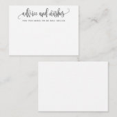 Minimalistische Kalligraphieberatung und Wunschkar Hinweiskarte (Vorne/Hinten)