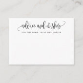 Minimalistische Kalligraphieberatung und Wunschkar Hinweiskarte (Vorderseite)