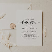 Minimalistische Kalligraphiebestätigung Einladung