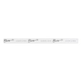 Minimalistische kalligraphische Cheers Custom Wedd Ripsband (Vorderseite)