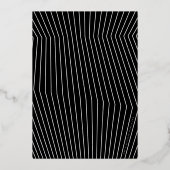 MINIMALISTISCHE kalligraphische Chic 70. Geburtsta Folieneinladung (Rückseite)