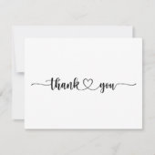 Minimalistische kalligraphische Flat Wedding Danke (Vorderseite)