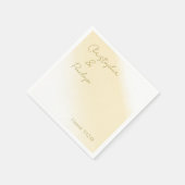 Minimalistische kalligraphische Goldmedaille Serviette (Ecke)