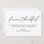 Minimalistische kalligraphische Hochzeit für immer Karte (Vorderseite)