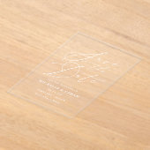 Minimalistische kalligraphische Hochzeit retten da Acryleinladungen (Ablage )