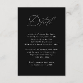 Minimalistische kalligraphische Hochzeitgastinform Begleitkarte