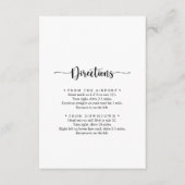 Minimalistische kalligraphische Hochzeitsrichtunge Begleitkarte (Vorderseite)