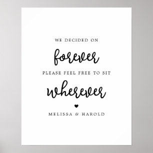 Minimalistische kalligraphische Hochzeitssätte, wo Poster