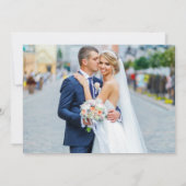 Minimalistische kalligraphische Hochzeitsstiftung Karte (Rückseite)