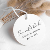 Minimalistische kalligraphische Hochzeitsstimmung Geschenkanhänger