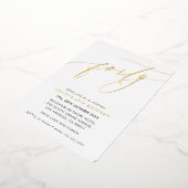 MINIMALISTISCHE kalligraphische Schick 40. Geburts Folieneinladung (Gedreht)