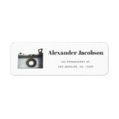 Minimalistische Kamera-Fotografie-Rücksendeadresse (Vorne)