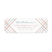 Minimalistische Karierte Rücksendeadresse (Vorne)