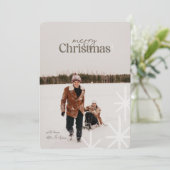 Minimalistische Karierte Weihnachtskarte Einladung (Stehend Vorderseite)