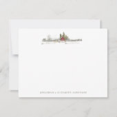 Minimalistische Karte für den Winterpinienwald (Vorderseite)