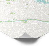 Minimalistische Karte Tokios Poster (Ecke)