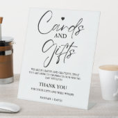 Minimalistische Karte und Geschenk Vielen Dank für Sockelschild (In Situ)