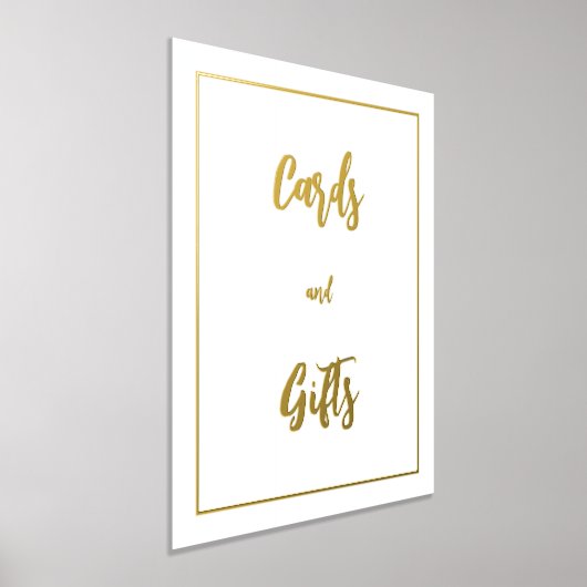 Minimalistische Karten und Geschenke auf Weiß Foliendrucke (Ablage )