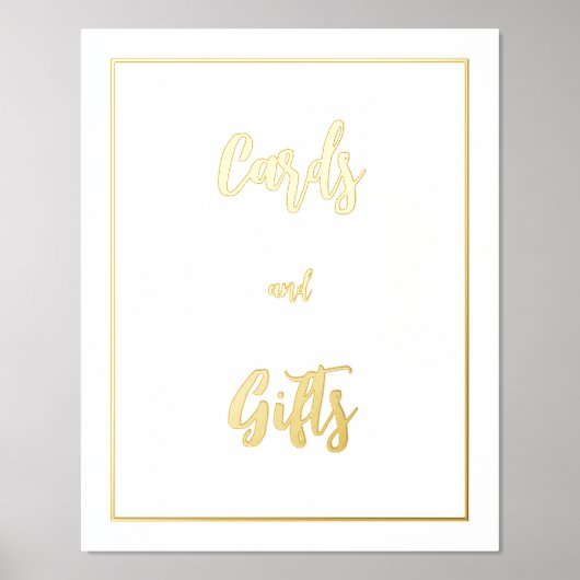 Minimalistische Karten und Geschenke auf Weiß Foliendrucke (Vorderseite)