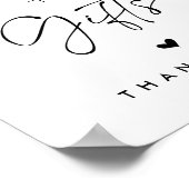 Minimalistische Karten und Geschenke für Hochzeits Poster (Ecke)