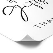 Minimalistische Karten und Geschenke für Hochzeits Poster (Ecke)