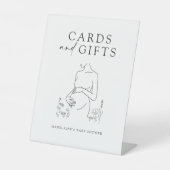 Minimalistische Karten und Geschenke Kinderdusche Sockelschild (Vorderseite)