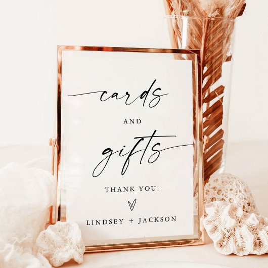 Minimalistische Karten und Geschenke Zeichen, 12x1 Poster