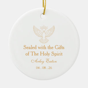 Minimalistische katholische Firmung Keramik Ornament