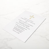 Minimalistische katholische Hochzeit mit Messfeier Folieneinladung (Gedreht)