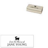 Minimalistische Katze aus der Bibliothek, Buch Gummistempel (Stempel)