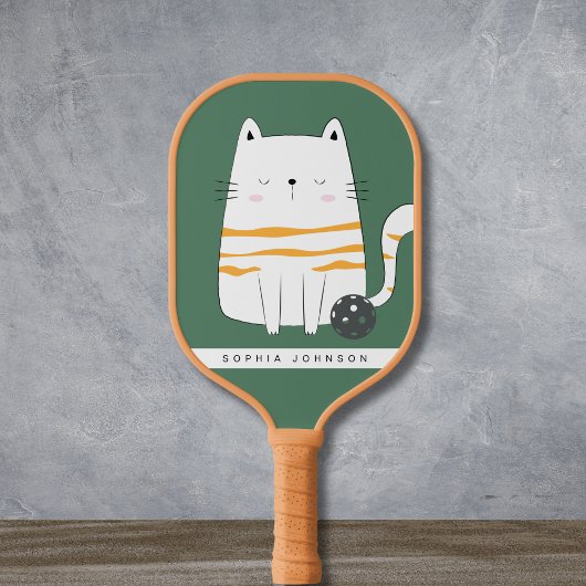 Minimalistische Katze, Individuelle Name Picklebal Pickleball Schläger
