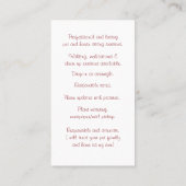 Minimalistische Katze und Baumkarte Visitenkarte (Rückseite)