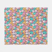 Minimalistische Katzen in mehrfarbigen Pastellfarb Fleecedecke (Vorderseite (Horizontal))