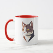 Minimalistische Katzenillustration. Tasse (Links)