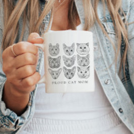 Minimalistische Katzenkatze Mama Katzenkatze Katze Kaffeetasse
