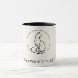 Minimalistische Katzenlinienkunst - Chic Pet Colle Tasse