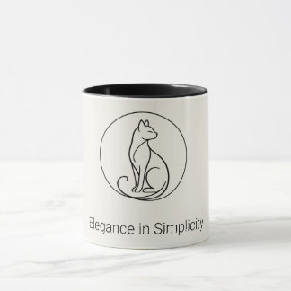 Minimalistische Katzenlinienkunst - Chic Pet Colle Tasse