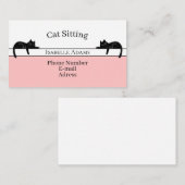 Minimalistische Katzensitzgelegenheit Visitenkarte (Vorne/Hinten)