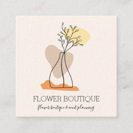 Minimalistische Keramik von Elfenbein Form Florist Quadratische Visitenkarte