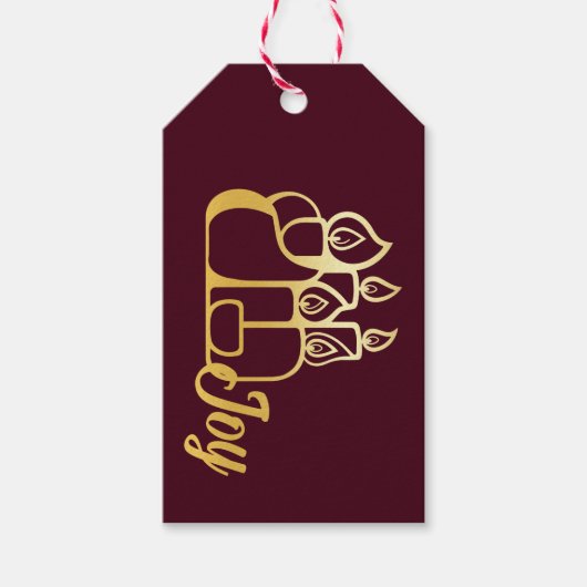 Minimalistische Kerzen Geschenkanhänger (Vorderseite)