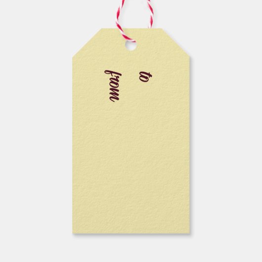 Minimalistische Kerzen Geschenkanhänger (Rückseite)