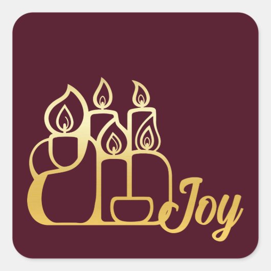 Minimalistische Kerzen Quadratischer Aufkleber (Vorderseite)