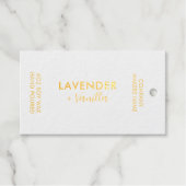 Minimalistische Kerzenmarke (Markenverpackung) Geschenkanhänger (Vorderseite (Horizontal))