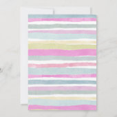 Minimalistische Kid's Rainbow Birthday Einladung (Rückseite)