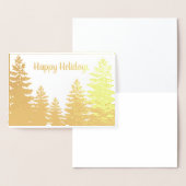 Minimalistische Kiefernwald-Silhouette Folienkarte (Anzeige)