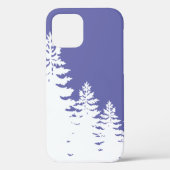 Minimalistische Kiefernwälder Silhouette Case-Mate iPhone Hülle (Rückseite)