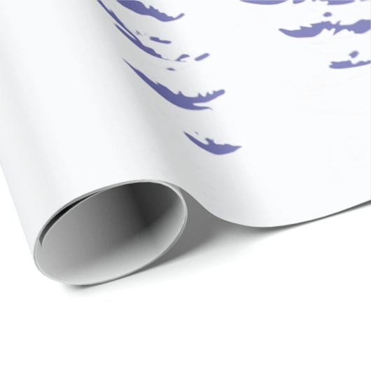 Minimalistische Kiefernwälder Silhouette Geschenkpapier (Rolleneckpunkt)