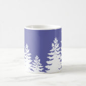Minimalistische Kiefernwälder Silhouette Kaffeetasse (Mittel)