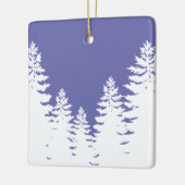 Minimalistische Kiefernwälder Silhouette Keramikornament (Links)